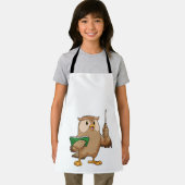 Owl als Lehrer mit Buch & Pointer Schürze (Insitu)