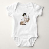 Owl als Lehrer mit Pointer Baby Strampler (Vorderseite)
