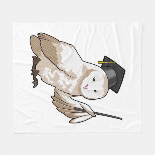 Owl als Lehrer mit Pointer Fleecedecke (Vorderseite (Horizontal))