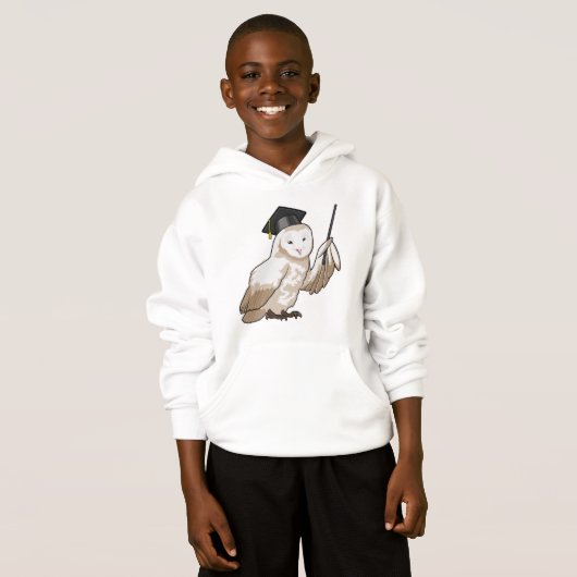 Owl als Lehrer mit Pointer Hoodie (Vorne ganz)