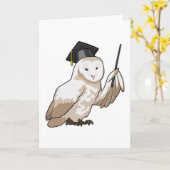 Owl als Lehrer mit Pointer Karte (Gelbe Blume)