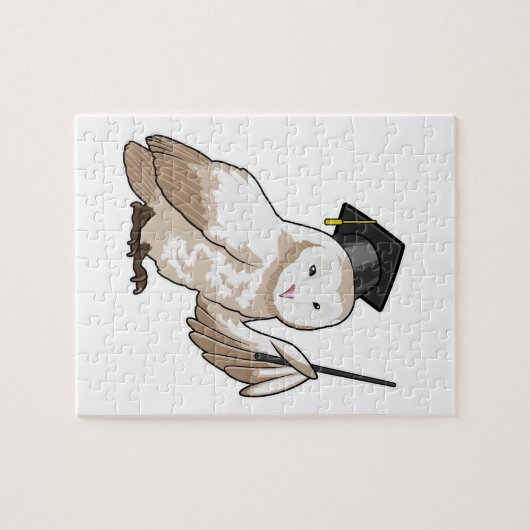 Owl als Lehrer mit Pointer Puzzle (Horizontal)