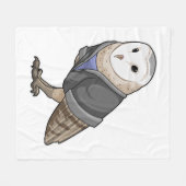 Owl als Sekretär Fleecedecke (Vorderseite (Horizontal))