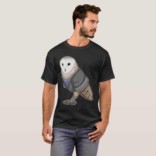 Owl als Sekretär T-Shirt (Vorne ganz)