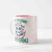 Owl always love you mug zweifarbige tasse (Vorderseite Links)