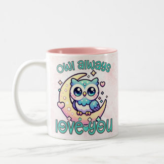 Owl always love you mug zweifarbige tasse