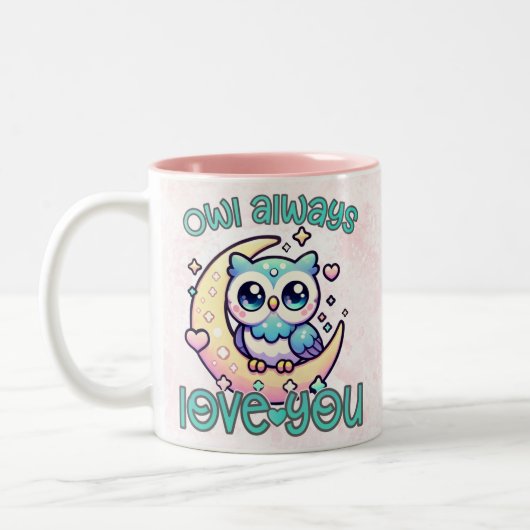 Owl always love you mug zweifarbige tasse (Links)