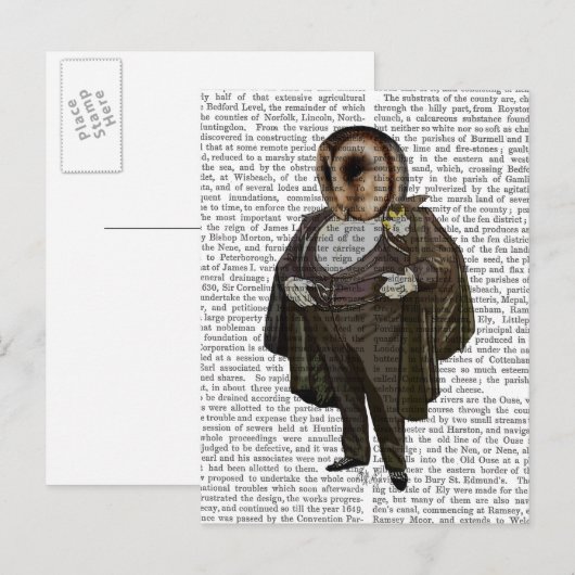 Owl an der Oper Postkarte (Vorne/Hinten)
