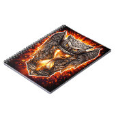 Owl and Hourglass – Hand-Drawn & Digital Art Notizblock (Linke Seite)