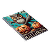 Owl and Pumpkin Notebook zu Halloween Notizblock (Rechte Seite)