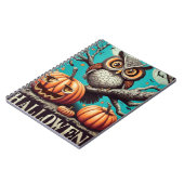 Owl and Pumpkin Notebook zu Halloween Notizblock (Linke Seite)