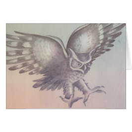 "Owl" Aquarellkarte