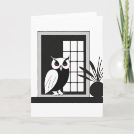 Owl Art Card Feiertagskarte