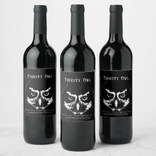 Owl Art Custom Wine Labels Weinetikett