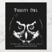 Owl Art Custom Wine Labels Weinetikett (Einzelnes Label)