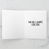 OWL ART LIEBE IHNEN GROSSE GREETKARTE DANKESKARTE (Innenseite)
