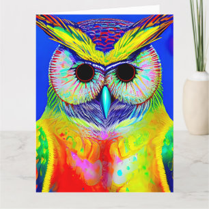OWL ART LIEBE IHNEN GROSSE GREETKARTE DANKESKARTE