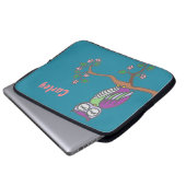 Owl Art Night Personalisiert Laptopschutzhülle (Vorne Knopf)
