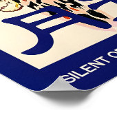 Owl Art Poster Japanese Typography, Moonlight (Ecke)