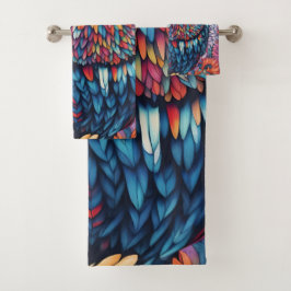 Owl Art Zeichnend Badhandtuch Set