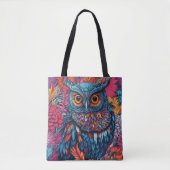 Owl Art Zeichnend Tasche (Vorderseite)