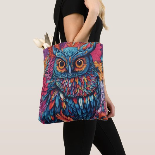 Owl Art Zeichnend Tasche (Von Nahem)