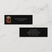 Owl at Night with a Full Moon Mini Visitenkarte (Vorne/Hinten)