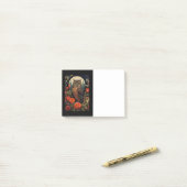 Owl at Night with a Full Moon Post-it Klebezettel (Auf Schreibtisch)