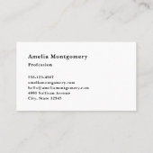 Owl at Night with a Full Moon Visitenkarte (Rückseite)