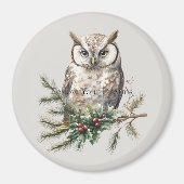Owl auf Branch Magnet (Vorne)