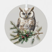 Owl auf Branch Ornament Aus Metall (Vorderseite)