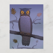 Owl auf Branch Postkarte (Vorderseite)