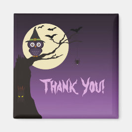 Owl auf dem Zweig Halloween Danke Magnet