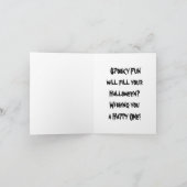 Owl auf der Kürbiskarte Karte (Innenseite)