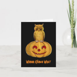 Owl auf der Kürbiskarte Karte