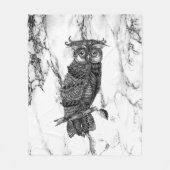 Owl auf Marmor Fleecedecke (Vorderseite)