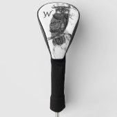 Owl auf Marmor Golf Headcover (Vorderseite)
