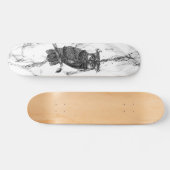 Owl auf Marmor Skateboard (Horizontal)