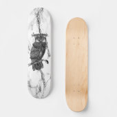 Owl auf Marmor Skateboard (Vorderseite)