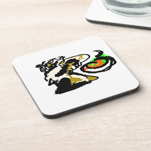 Owl Autumn joy Getränkeuntersetzer (Linke Seite)