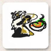 Owl Autumn joy Getränkeuntersetzer (Vorderseite)