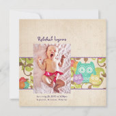 Owl Baby Birth Ankündigungen (Vorderseite)