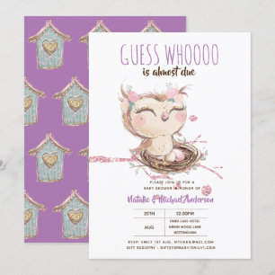 Owl Baby Danke, dass ihr Tags Liebhaber Boy Girl g Einladung