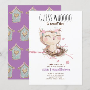 Owl Baby Danke, dass ihr Tags Liebhaber Boy Girl g Einladung