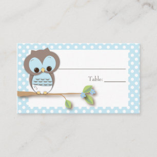 Owl Baby Platzkarte Blau