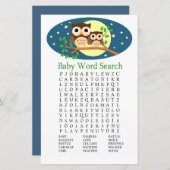 Owl Baby Shooter Word Search Game (Vorne/Hinten)