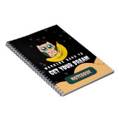 Owl Banana Moon arbeitet harten Traum Zitat Notizblock (Rechte Seite)