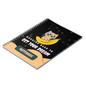 Owl Banana Moon arbeitet harten Traum Zitat Notizblock (Linke Seite)