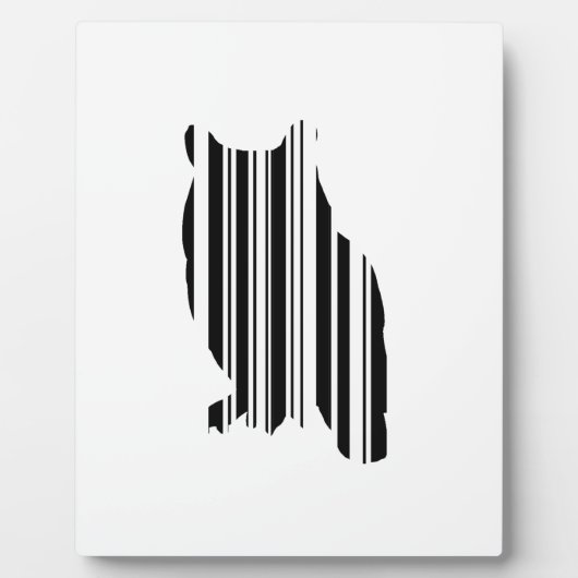 OWL BAR CODE Bird Barcode Aviäres Entwurfsmuster Fotoplatte (Vorderseite)