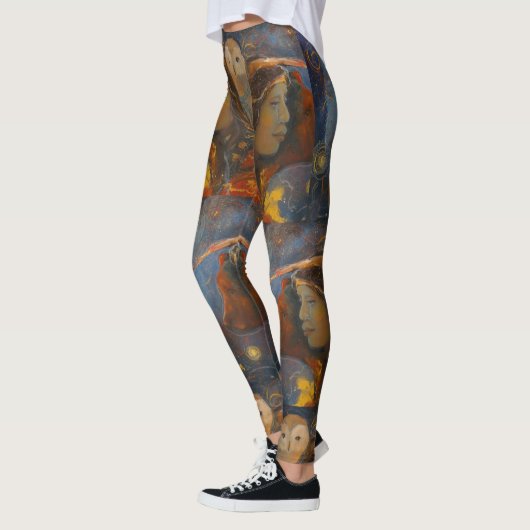 Owl Bärenweishäufigkeit Geist Maureen Girard Leggings (Links)